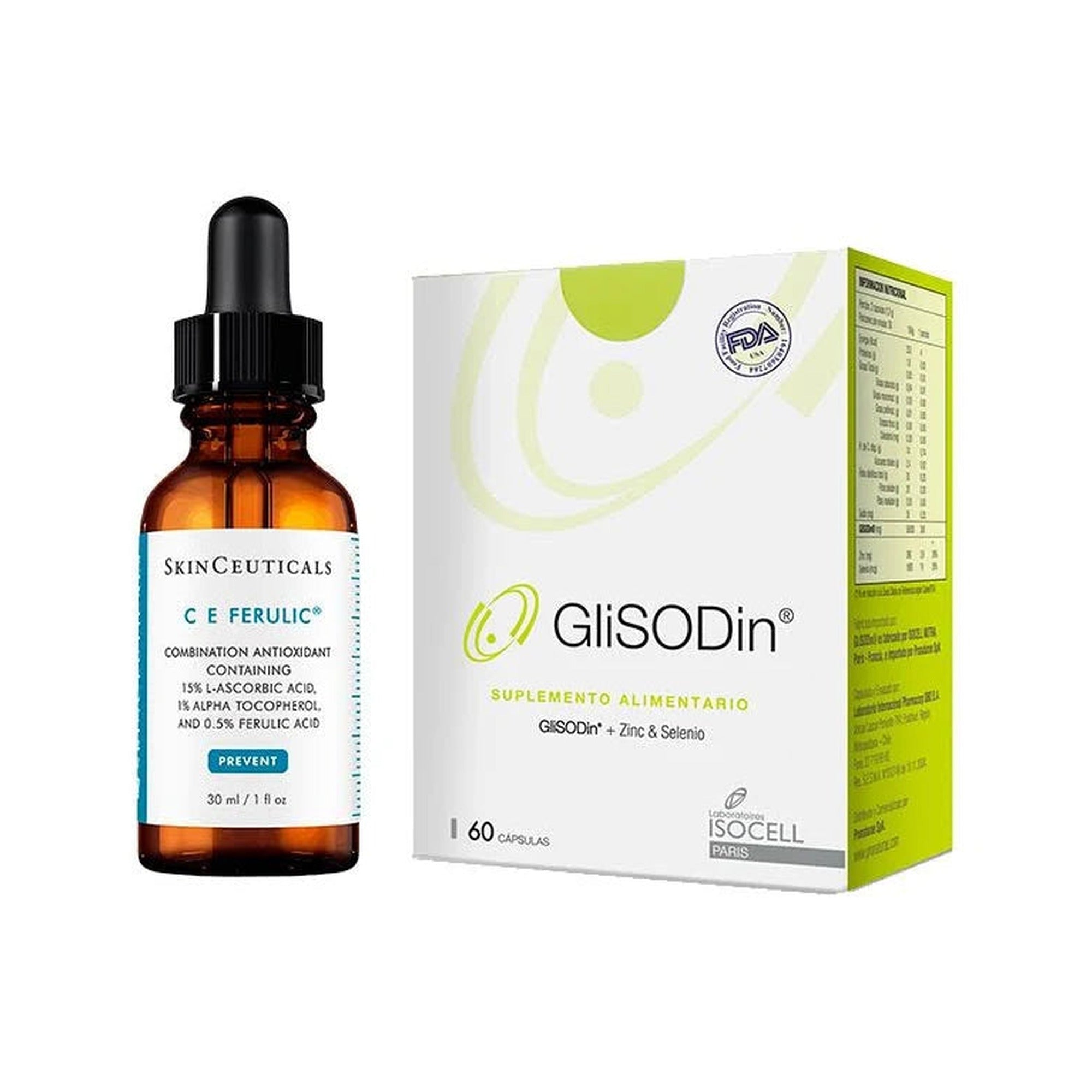 Dúo Antioxidante Integral — C E Ferulic + GliSODin