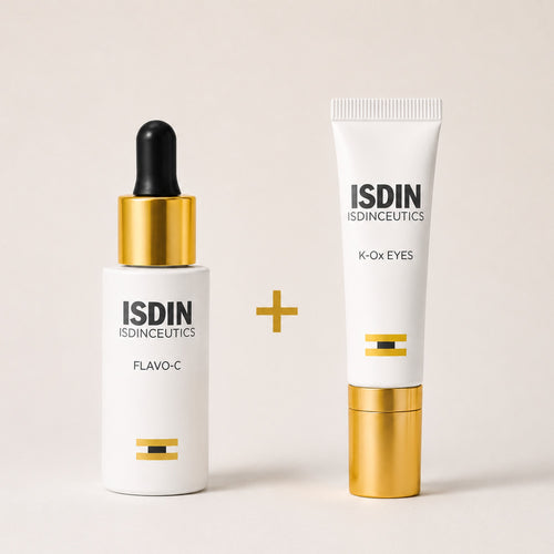 Dúo Iluminación + Contorno de Ojos — ISDIN Flavo-C + K-Ox Eyes